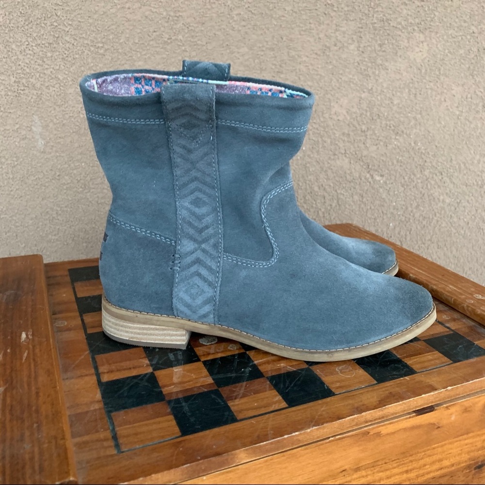 TOMS Laurel Castlerock Burnished Suede Boots